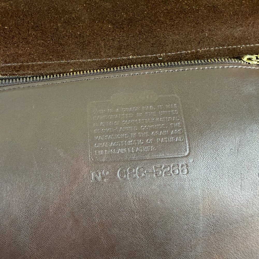 Vintage Coach Beekman Brown Leather Briefcase Laptop Bag Style 5266 - Picture 14 of 16